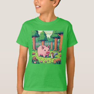 Pixel Friends: Forest Protection (pig) #14 T-Shirt