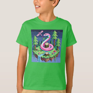 Pixel Friends: Forest Protection (pink snake) #21 T-Shirt