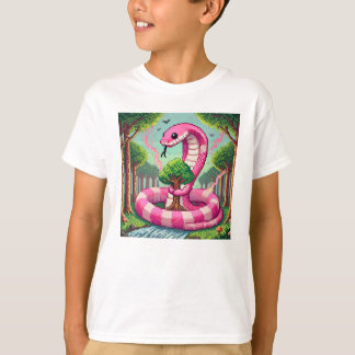 Pixel Friends: Forest Protection (pink snake) #23 T-Shirt