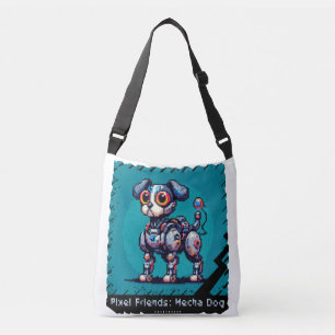 Pixel Friends: Mecha Dog (Robot Dog)  Crossbody Bag