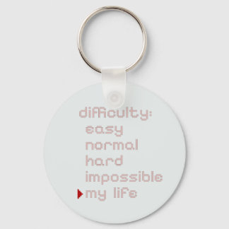 Pixel Gamer Humour Silhouette Keychain