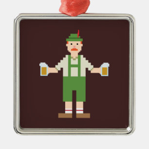 Pixel German Metal Tree Decoration