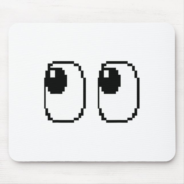 Pixel Ghost Eyes Halloween Game Group Costume  Mouse Pad (Front)