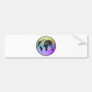 Pixel Globe Bumper Sticker