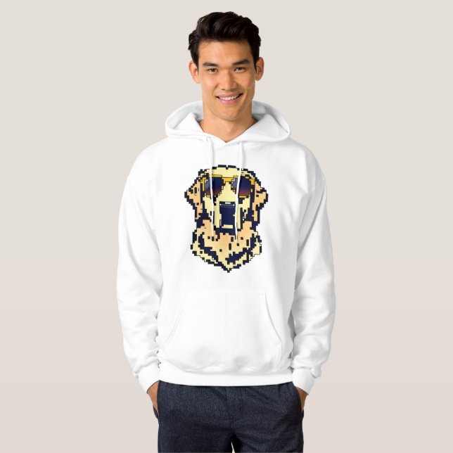 Pixel Golden Retriever Hoodie (Front Full)