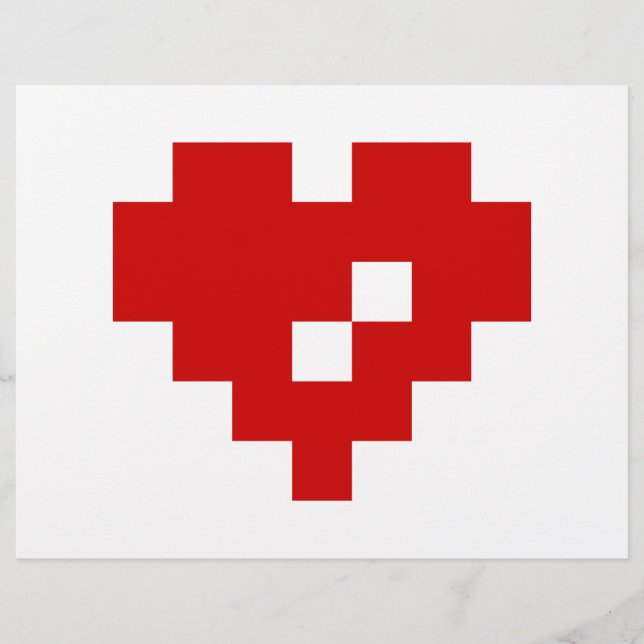 Pixel Heart 8 Bit Love Flyer (Front)