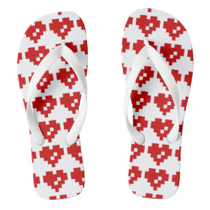 Pixel Heart 8 Bit Love Jandals