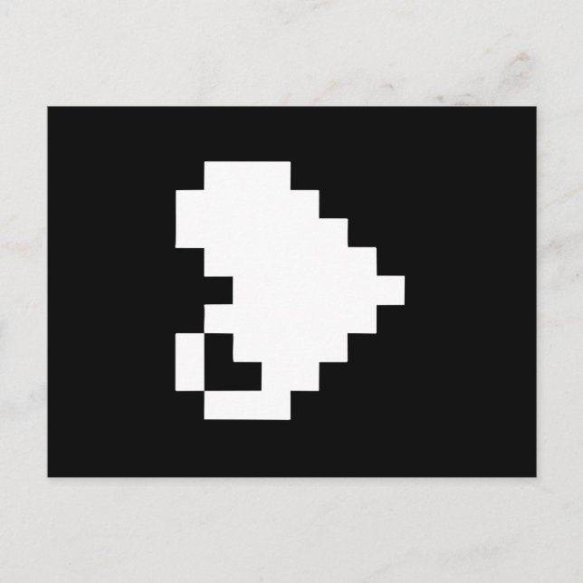 Pixel Heart 8 bits Postcard (Front)