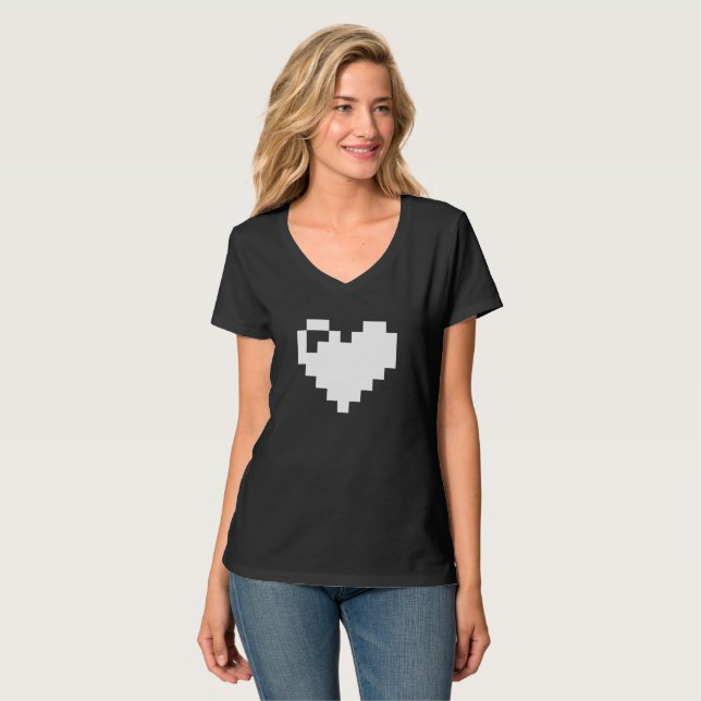 Pixel Heart 8 bits T-Shirt (Front Full)