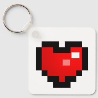 PIXEL HEART KEY RING