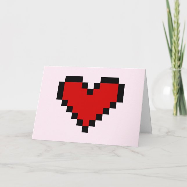 Pixel heart valentine card (Front)