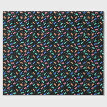 Pixel Hearts & Controllers Wrapping Paper - Invert