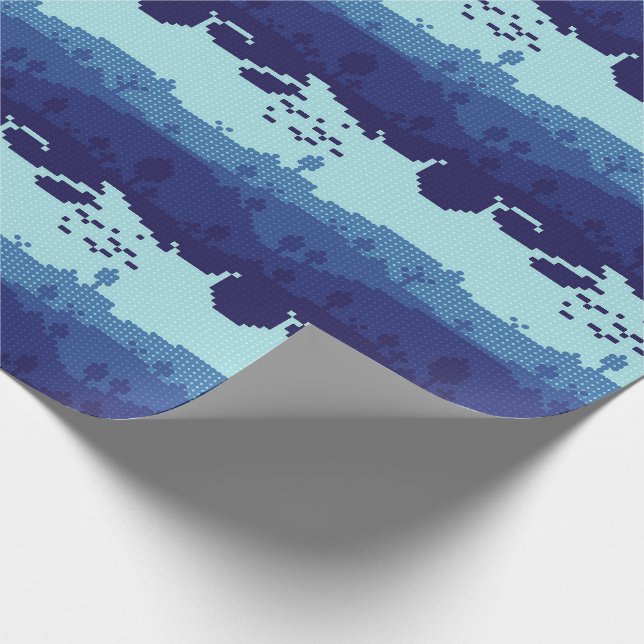 Pixel Landscape Pattern Wrapping Paper (Corner)