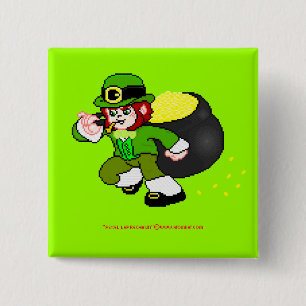 Pixel Leprechaun Button 2