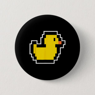 Pixel Little Duck 80s Video Game Halloween Costume 6 Cm Round Badge