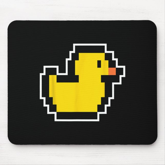 Pixel Little Duck 80s Video Game Halloween Costume Mouse Pad (Front)