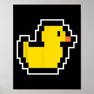 Pixel Little Duck 80s Video Game Halloween Costume Poster