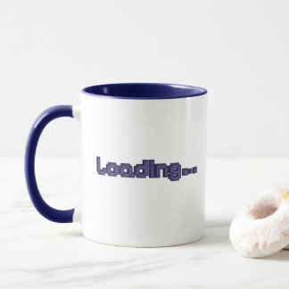 Pixel Loading Gamer Mug - Navy Blue & Purple