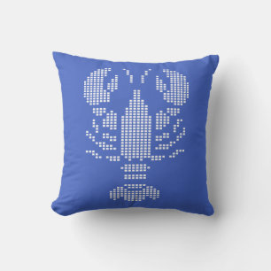 Pixel Lobster Emblem Mosaic Cushion