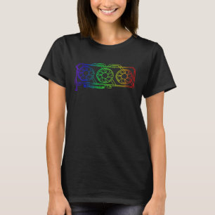Pixel Look RGB Coloured Gaming Graphics Card PC Bu T-Shirt