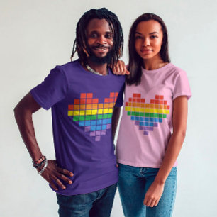 Pixel Love: Pride Celebrating LGBTQIA+ T-Shirt