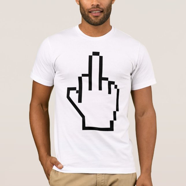 Pixel Middle Finger T-Shirt (Front)