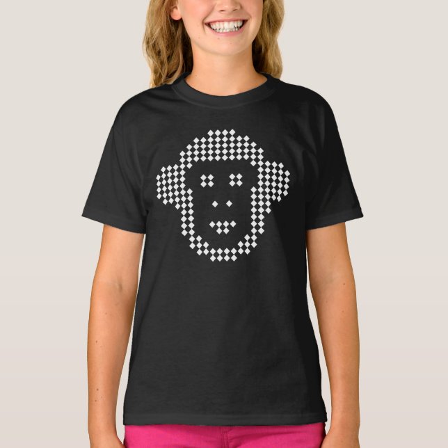 Pixel Monkey Diamond Emblem T-Shirt (Front)