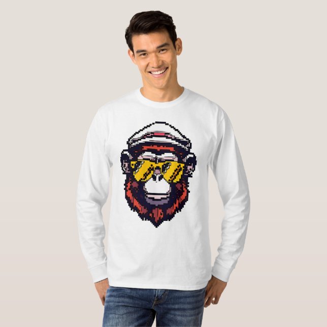 Pixel Monkey T-Shirt (Front Full)