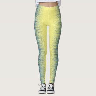 Pixel pattern 01.B.bw.Yellow BG Leggings