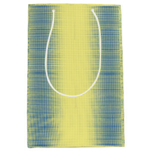 Pixel pattern 01.B.bw.Yellow BG Medium Gift Bag