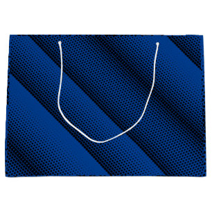 Pixel Pattern 08.B.w Blue BG Large Gift Bag