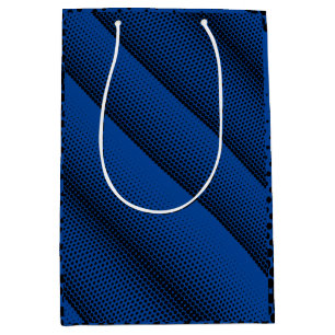 Pixel Pattern 08.B.w Blue BG Medium Gift Bag