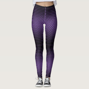 Pixel Pattern 09.B.w. Purple BG Leggings