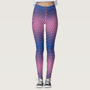 Pixel Pattern 09.BBLK.w Pink BG Leggings