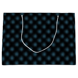 Pixel Pattern 10.B.bw Black BG Large Gift Bag