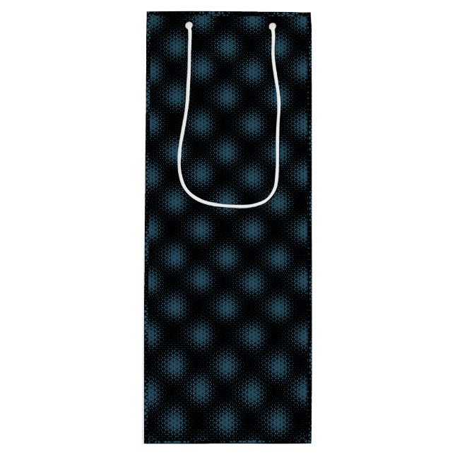 Pixel Pattern 10.B.bw Black BG Wine Gift Bag (Front)