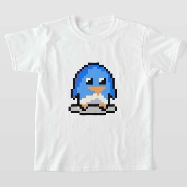 Pixel Penguin T-Shirt (Laydown)
