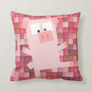 Pixel Pig Grade A Cotton Throw Pillow 16x16