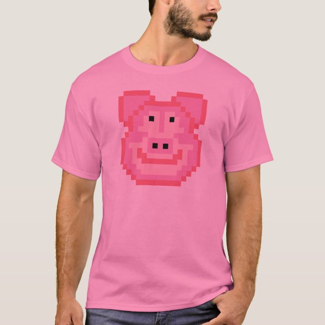 Pixel Piggy Pig T-Shirt (Front)