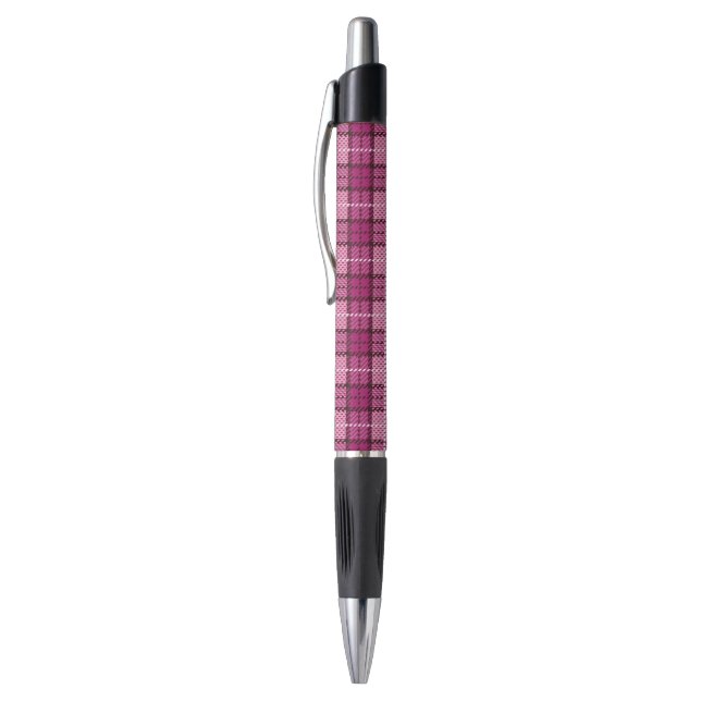 Pixel Plaid_Magenta-Black (Top (Vertical))