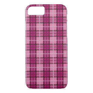 Pixel Plaid_Magenta-Black Case-Mate iPhone Case