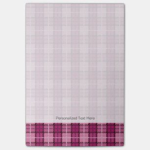 Pixel Plaid_Magenta-Black Post-it Notes