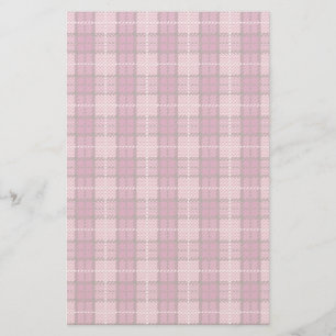 Pixel Plaid_Magenta-Black Stationery