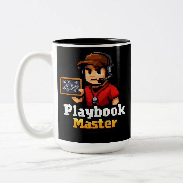 Pixel Playbook Master Two-Tone Coffee Mug (Left)