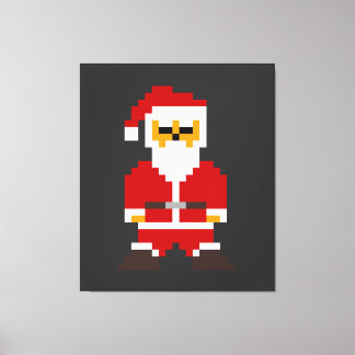 Pixel Pose Santa Claus Canvas Print