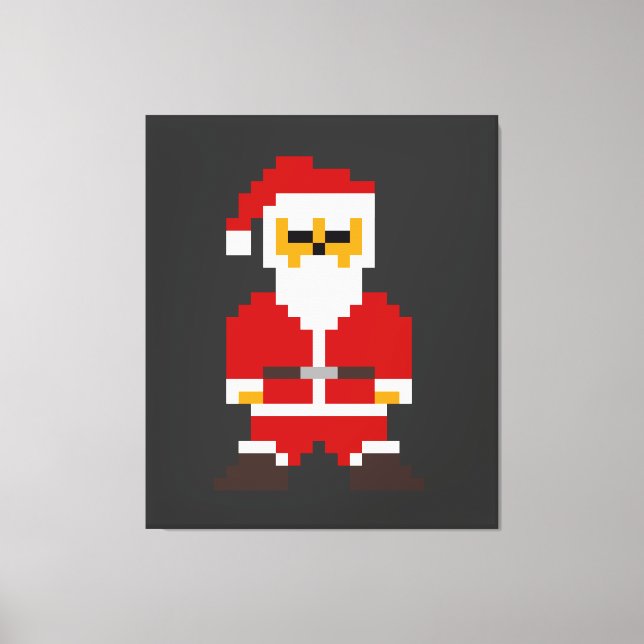 Pixel Pose Santa Claus Canvas Print (Front)