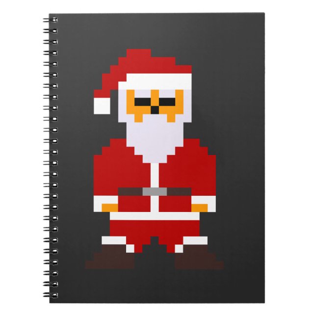 Pixel Pose Santa Claus Notebook (Front)