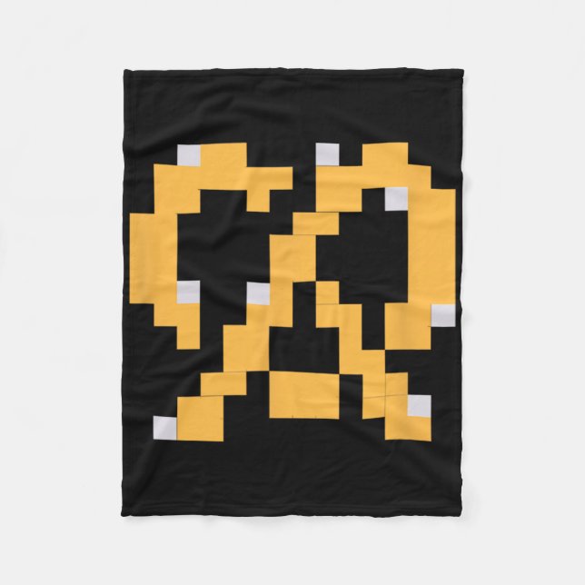 Pixel Pretzel 80s Video Game Easy Halloween Group  Fleece Blanket (Front)