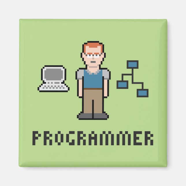 Pixel Programmer Magnet (Front)