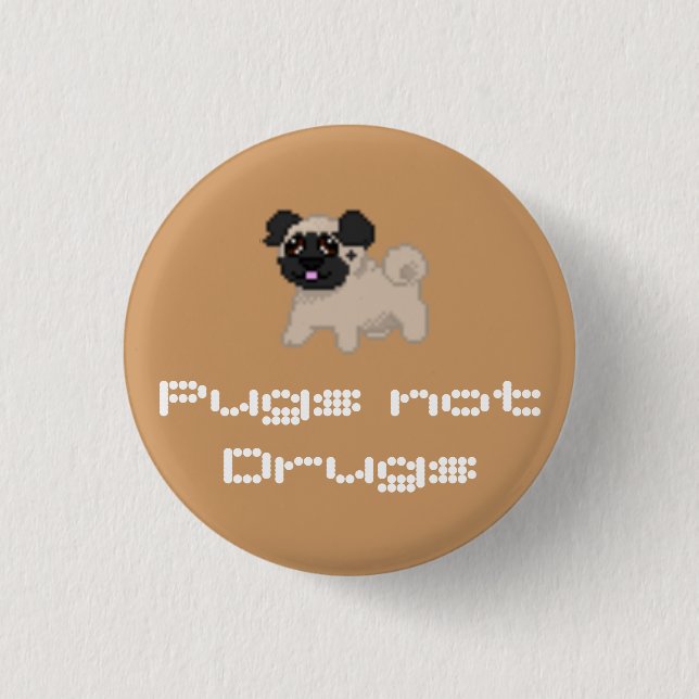 Pixel Pug Button (Front)